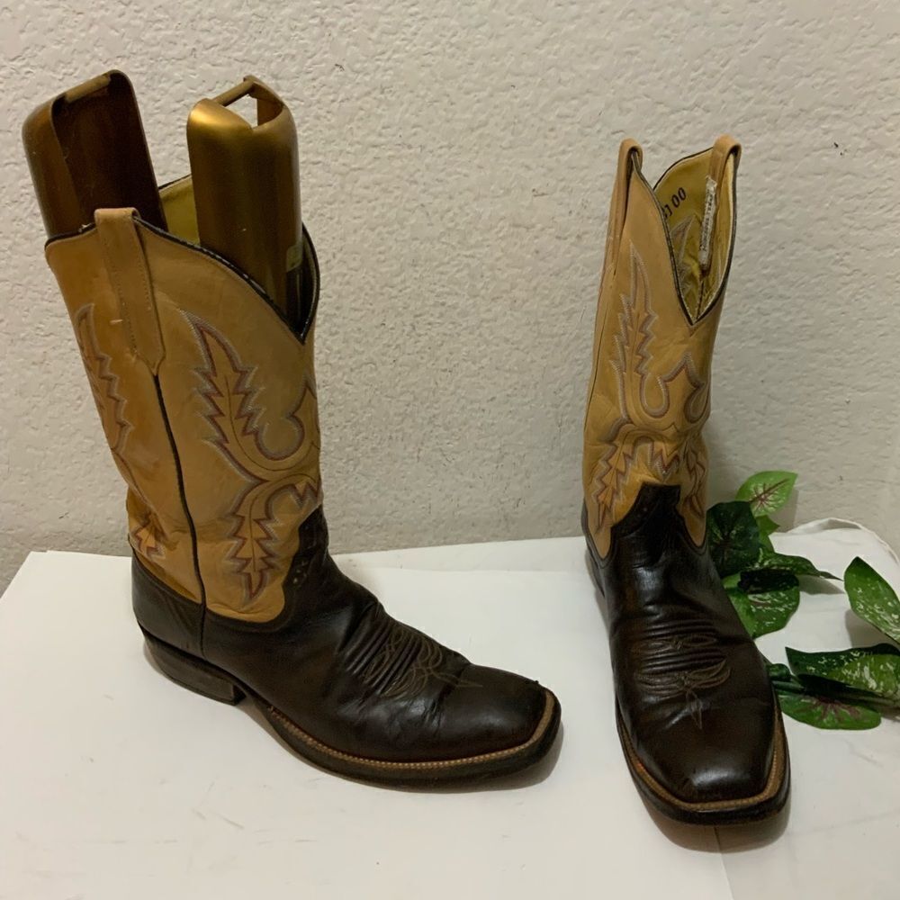 Rio of Mercedes Cowboy western Boots brown tan size 10B